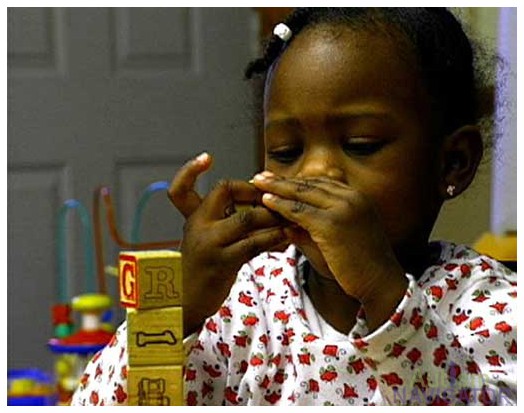 Girl with blocks